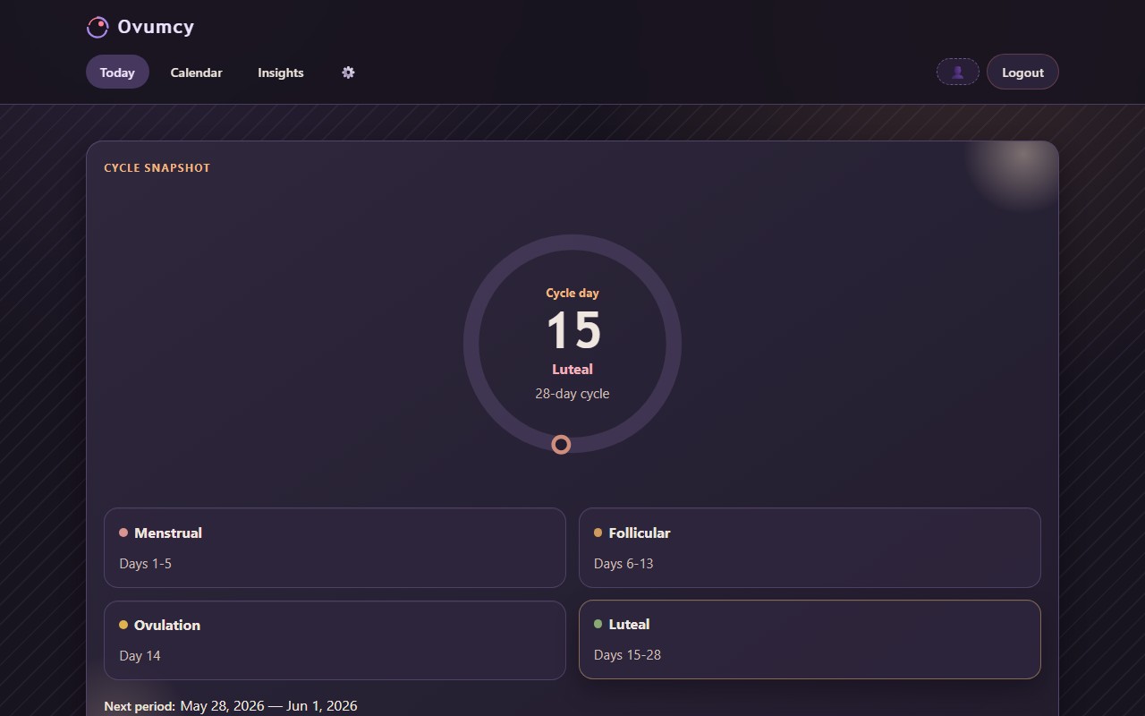 Ovumcy dark theme
